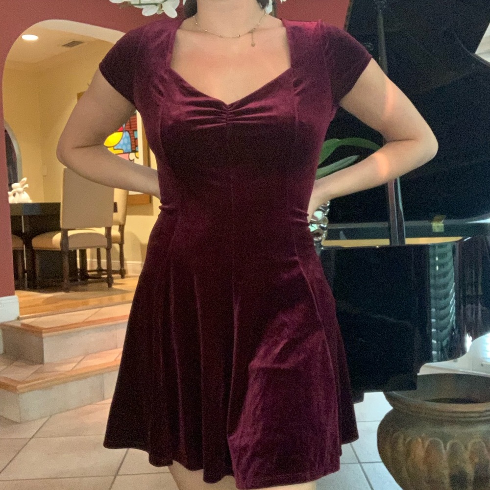 Burgundy Velvet Dress!